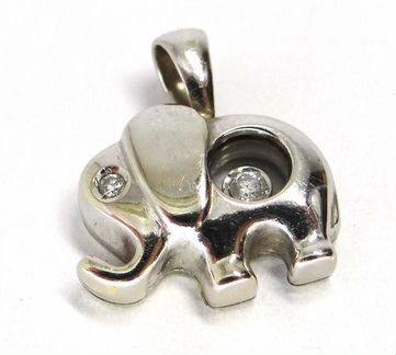 Золотой кулон Слоник