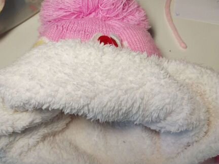 Шапка зимняя для девочки р. 48-50