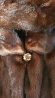 Шуба норковая с капюшоном