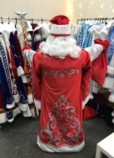 Костюм Деда Мороза Царский серебро