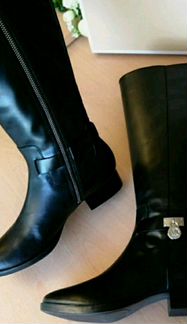 Демисезонные кожаные сапоги Michael Kors. Оригинал
