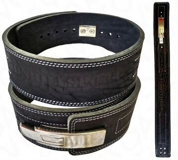 Пояс для пауэрлифтинга с карабином кожа