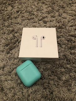 Наушники apple airpods бирюзовые