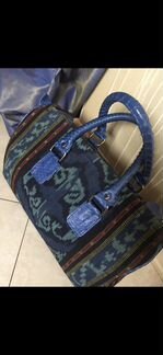 Сумка с этементами кожи питона