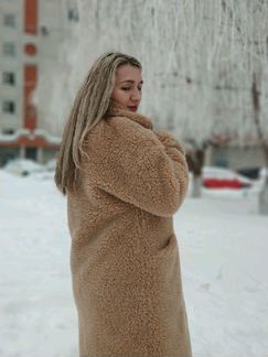 Эко-шуба из натуральная, из овечьей шерсти