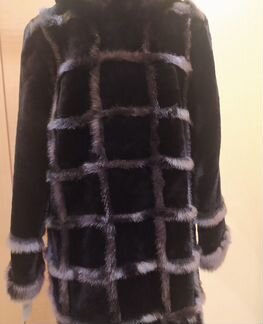 Полушубок дизайнерский (натуральный мех) новый