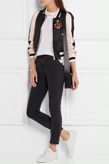 Сатиновая куртка-бомбер Maje