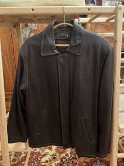 Мужская кожаная куртка с меховой подстёжкой и воро