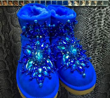 Угги расшитые камнями сваровски