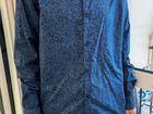 Рубашка мужская синяя (размер L slim fit)