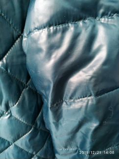 Пуховик цвета морской волны, 44-46