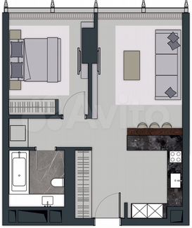 1-к квартира, 48 м², 56/79 эт.