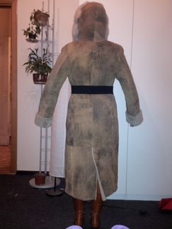 Светлая нат. дубленка на рост 160 - 170 см