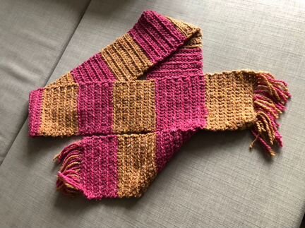 Шарф Гриффиндор Гарри Поттер грубая вязка