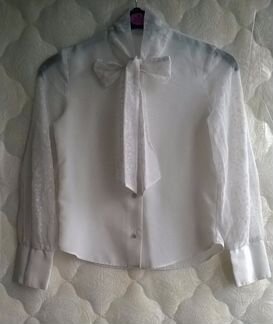 Белые школьные блузки кофточки 134 140 146