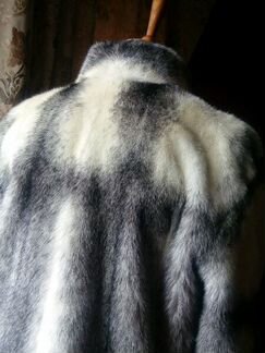 Двухсторонний норковый полушубок