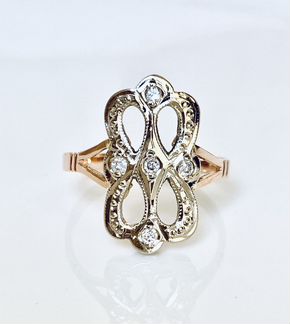 Золотое кольцо с бриллиантами