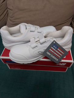 Кросовки женские New Balance белые, кожаные, разм