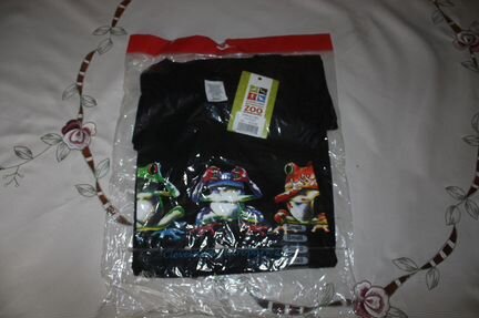 Футболка черная хлопковая с принтом