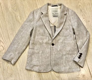 Пиджак льняной zara для мальчика 110