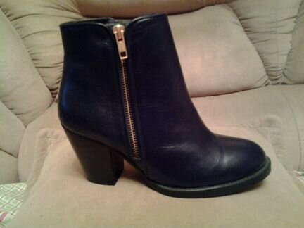 Ботильоны jonak 38р чёрные, кожа каблук 8 см