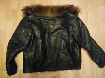 Зимняя кожаная куртка