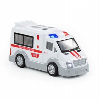 Автомобиль инерционный Полесье Скорая помощь (со светом и звуком) в коробке (79657)
