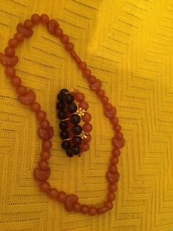 Комплект из янтаря СССР