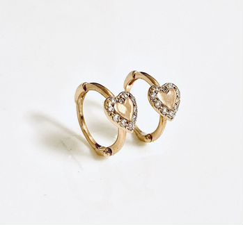 Золотые серьги с фианитами