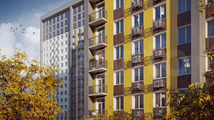 1-к апартаменты, 32.2 м², 17/18 эт.