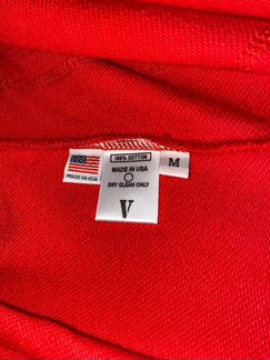 Vlone red staple hoodie