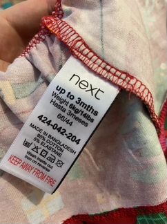 Новогоднее платье для девочки 0-3 Next