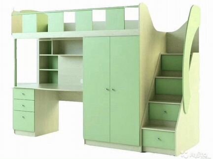 Кровать чердак + рабочее место для ребенка