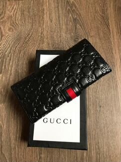 Кошелек Gucci чёрный портмоне гуччи