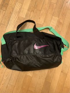 Сумка Nike Mercurial (черная с кислотно-зеленым)