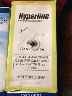 Витая пара Hyperline FTP4-C5E-patch-GN