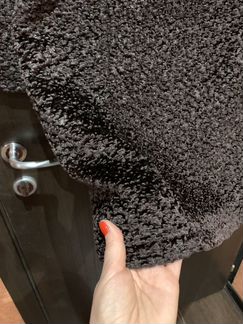 Шубка под буклированный каракуль с капюшоном