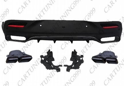 Диффузор и насадки 63 AMG Mercedes GLE Coupe черны