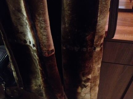 Шуба мутон с песцом 52 размер рост от 170