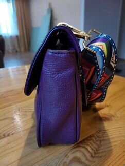 Сумка фиолетовая Gerard Henon, кожа, кросс-боди