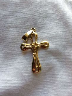 Крест монолит золотой