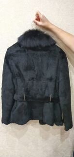 Шуба бобрик+чернобурка