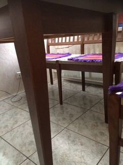 Обеденный стол 141*80 со стульями