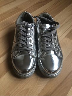 Кеды серебряные