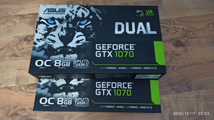 Asus dual GTX 1070 O8G