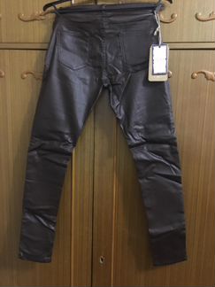 Джинсы кожаные Denim collection, Франция