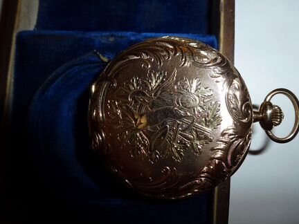 Редкие золотые мужские карманные часы John Salter