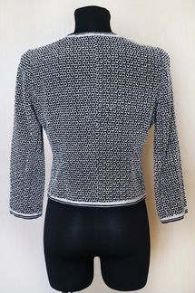 Жакет шелковый черный белый dkny