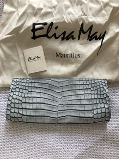 Клатч сумка из кожи крокодила elisa may