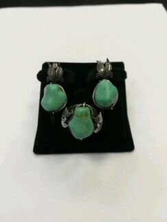 Советский комплект серебро 875 с бирюзой